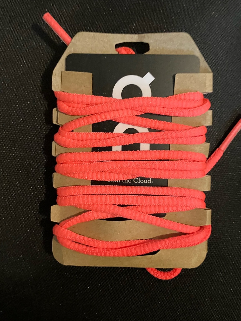 On Cloud replacement shoelaces in bright coral-orange